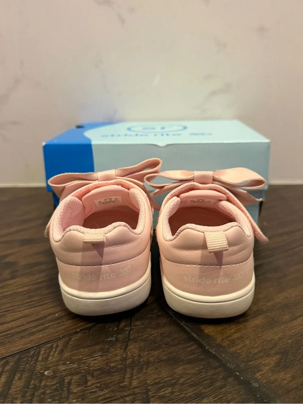 Stride rite 360 Kamila Mary Jane pink shimmer bow shoes TGO20710 baby girls